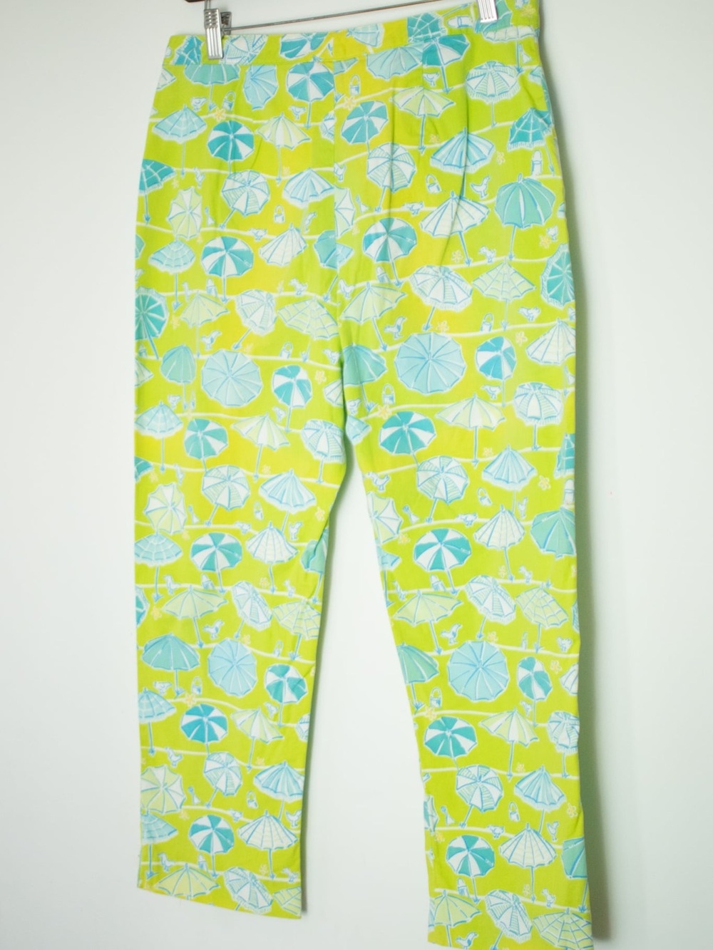 Lilly Pulitzer Yellow & Aqua Beach Umbrella Capris